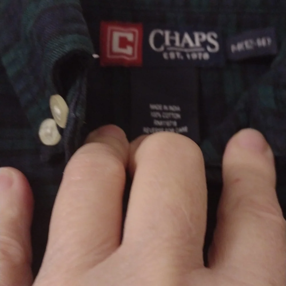 Chaps Black Watch plaid blue green - Picture 3 of 3